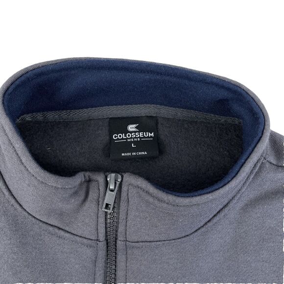 New Mens Colosseum Penn State 1/4 Zip Pullover Sweatshirt Sz L NWT Gray - Picture 6 of 9